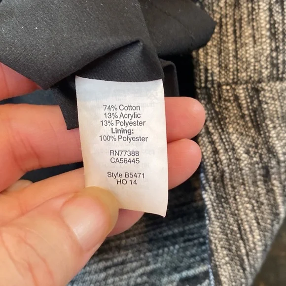 Madewell Black and white tweed pleated skirt with pockets  size 2 - Picture 6 of 6